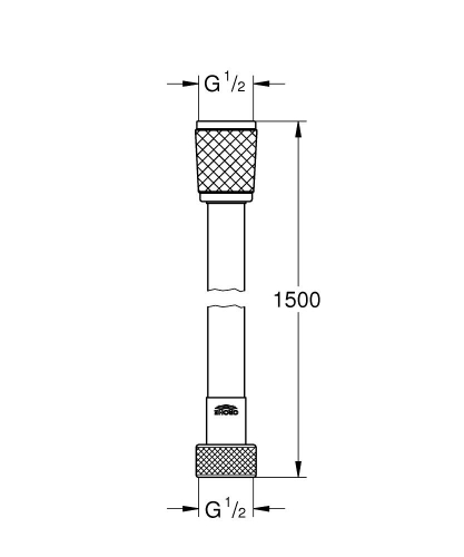 Grohe Relexaflex zuhanygégecső 150 cm (1 db) 45973001