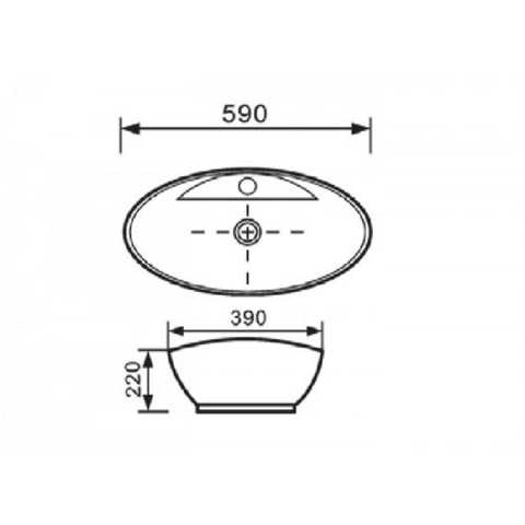 Invena FEME pultra ültethető mosdó 59x39 cm, fehér CE-10-001-C