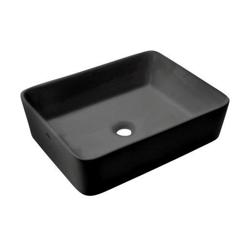 Invena Nyks pultra ültethető mosdó 47,5x37,5 cm, fekete CE-11-005-C