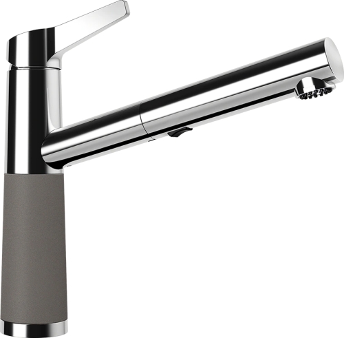 Schock SC-510 Cristadur kihúzható fejes mosogató csaptelep, sötétszürke 554120SILV