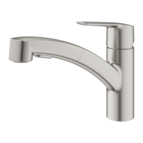 Grohe Start egykaros mosogatócsaptelep kihúzható zuhanyfejjel supersteel 30531DC1