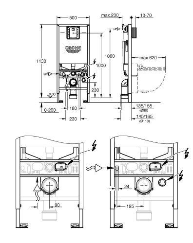 Grohe Rapid SLX 4 az 1-ben WC szett 36509SH0