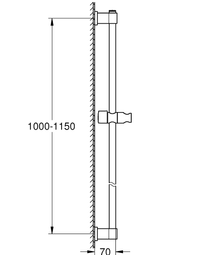 Grohe Vitalio Universal zuhany rúd, 1150 mm, króm 26970001