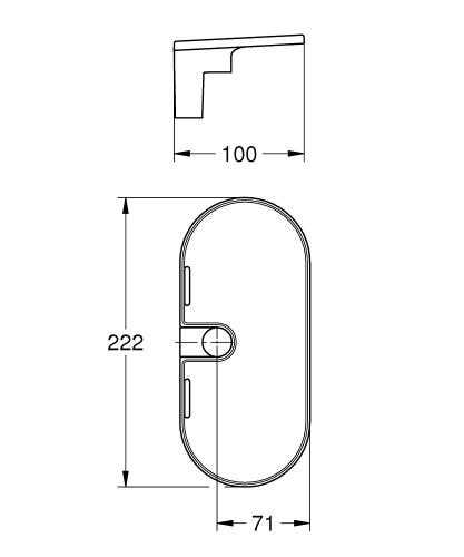 Grohe Vitalio Universal tálca zuhanyrúdhoz 27725001