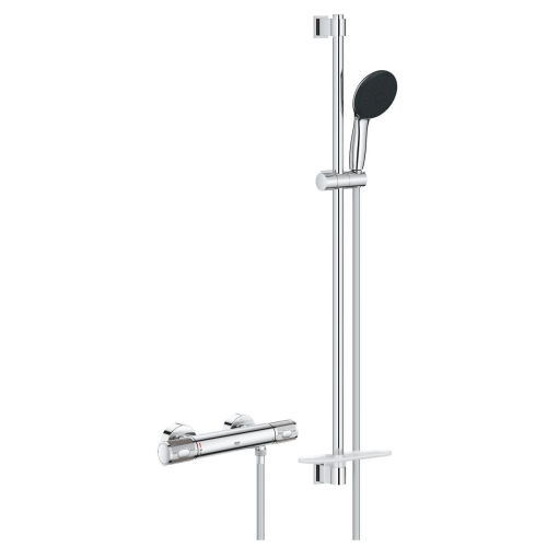 Grohe Precision Feel termosztátos zuhanycsaptelep zuhanyszettel, króm 34853001