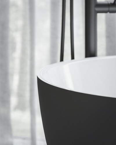 Ravak Freedom O Tec 170x77 cm szabadonálló kád fekete lefolyóval, fekete CD51700000