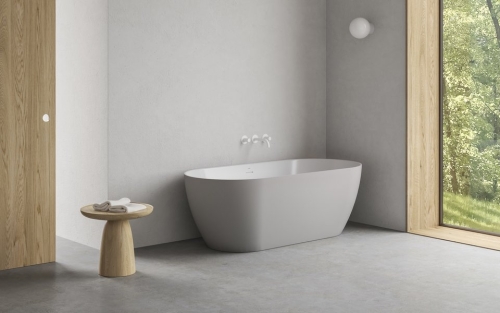 Ravak Freedom O Tec 170x77 cm szabadonálló kád fehér lefolyóval, Smoke Grey CD31500000