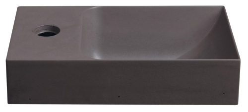 Sapho PICCOLINO 31x17 cm balos betonmosdó, sötétbarna PK30015