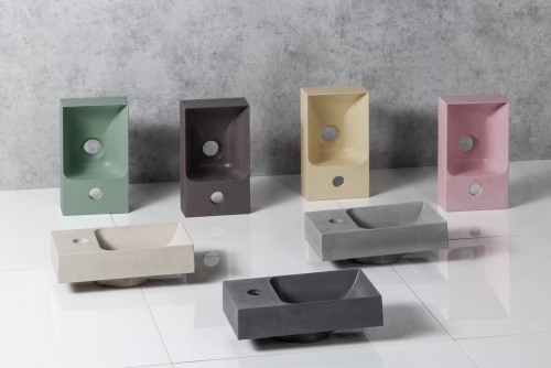 Sapho PICCOLINO 31x17 cm jobbos betonmosdó, zöld PK30523