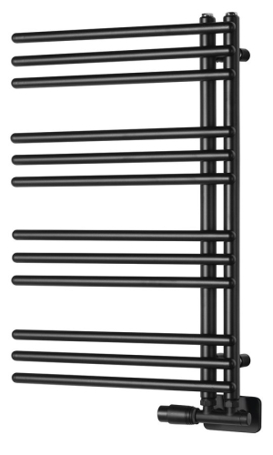 Sapho POSEIDON 450x740 mm fürdőszobai radiátor, matt fekete PS474B