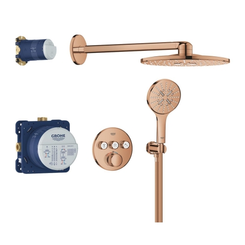 Grohe Grohtherm SmartControl falsík alatti termosztátos zuhanyrendszer Rainshower SmartActive 310 fejzuhannyal, Warm Sunset 34863DA0