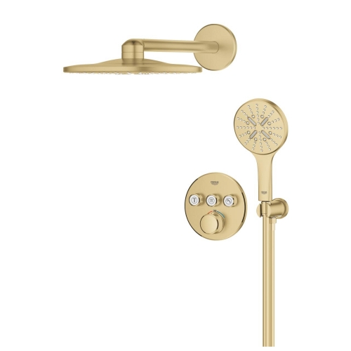 Grohe Grohtherm SmartControl falsík alatti termosztátos zuhanyrendszer Rainshower SmartActive 310 fejzuhannyal, Brushed Cool Sunrise 34863GN0