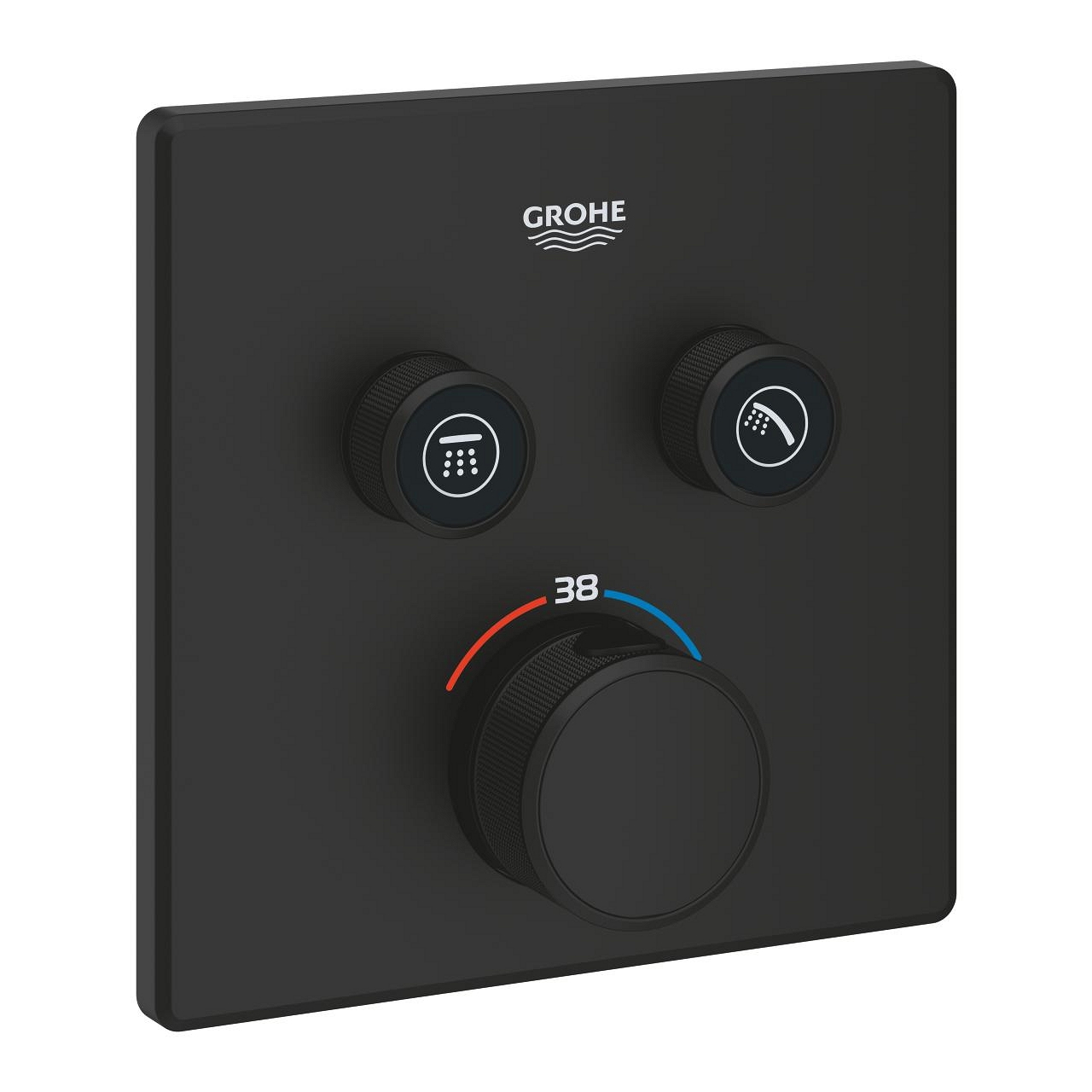 Grohe Grohtherm SmartControl termosztátos falsík alatti kezelő, 2 fogyasztóhoz phantom black 102166KF00