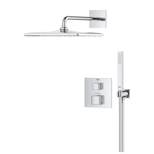 Grohe Grohtherm Cube falsík alatti zuhanyrendszer Rainshower Mono 310 Cube fejzuhannyal, króm 34868000