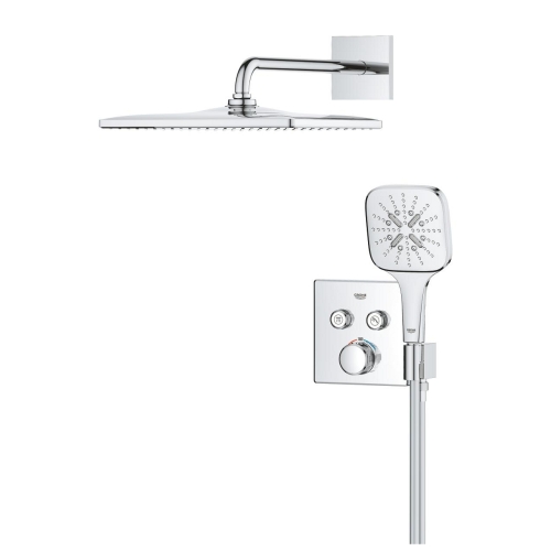 Grohe Grohtherm SmartControl falsík alatti zuhanyrendszer Rainshower Mono 310 Cube fejzuhannyal, króm 34865000