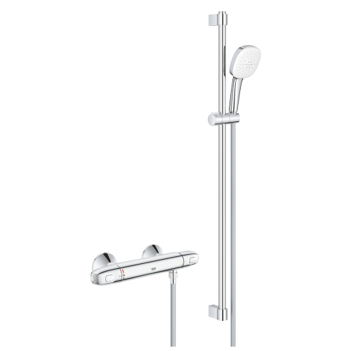 Grohe Grohtherm 1000 termosztátos zuhanycsaptelep zuhanyszettel, króm 34824005