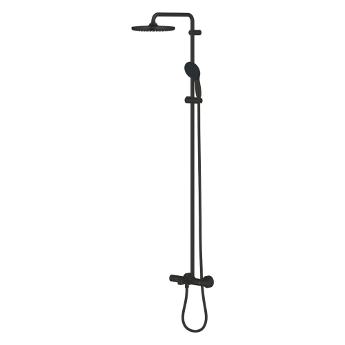 Grohe Tempesta System 250 Termosztátos zuhanyrendszer kádtöltővel, matt fekete 266722431
