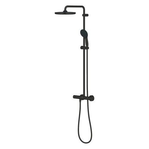 Grohe Tempesta System 250 termosztátos zuhanyrendszer, matt fekete 266702431