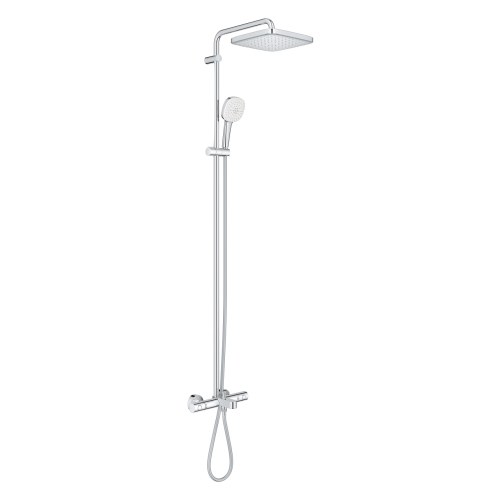 Grohe Tempesta System 250 Cube termosztatos zuhanyrendszer kádtöltővel, króm 26691001