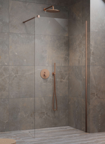 Radawy Modo New Brushed Copper II Walk-in zuhanyfal 100 cm szálcsiszolt réz 389104-93-01