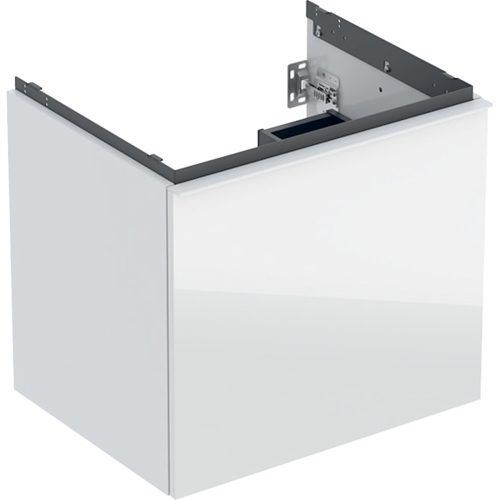 Geberit Acanto 60 cm alsó szekrény mosdóhoz, üveg fehér 503.003.01.2