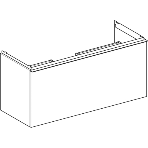 Geberit Acanto 120 cm alsó szekrény mosdóhoz, magasfényű fehér 503.006.01.1