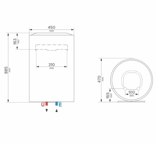 Ariston LYDOS WIFI 100 V 1,8K EU elektromos vízmelegítő, fehér 3201376