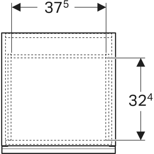 Geberit Acanto 45 cm oldalsó kiegészítő szekrény, matt láva 503.010.JK.1
