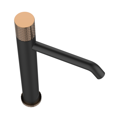 Invena Moonlight mosdó csaptelep, matt fekete/rose gold BU-77-W14-V