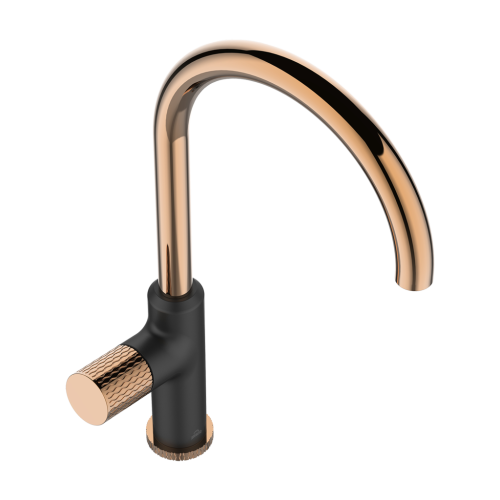 Invena Moonlight mosogató csaptelep, matt fekete/rose gold BZ-77-014-V