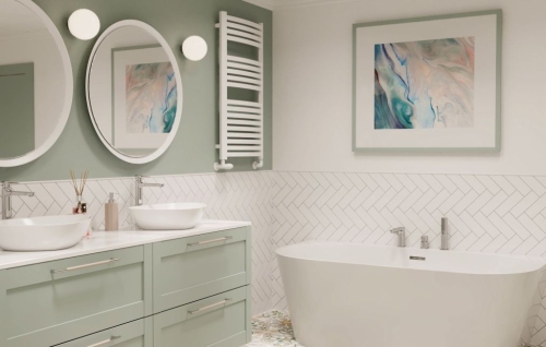 Invena Glamour három lyukas perembe építhető kádcsaptelep, króm BW-02-S01-V