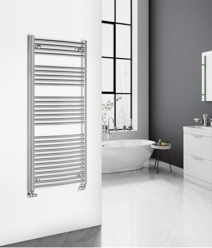 Sapho AQUALINE ALYA 600x1420 mm íves fürdőszobai radiátor, króm LLC204