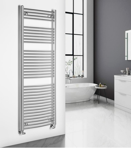 Sapho AQUALINE ALYA 600x1703 mm íves fürdőszobai radiátor, króm LLC205