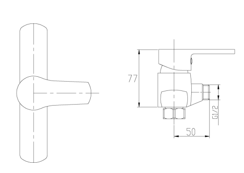 Invena Verso zuhanycsaptelep, króm BN-82-001-C