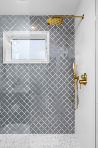 Invena Glamour falsík alatti zuhanyrendszer szett, arany szín BS-02-0K9-V