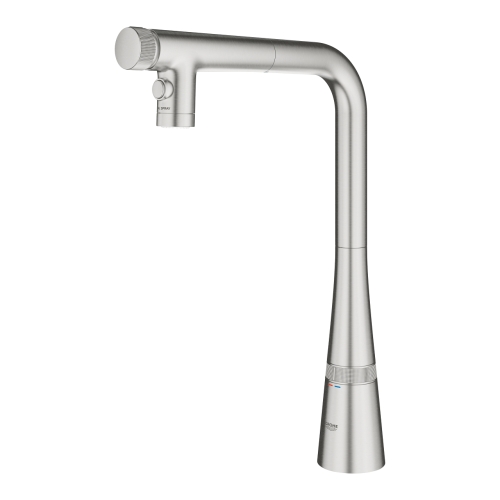 Grohe Zedra SmartControl mosogató csaptelep SmartControl vezérléssel, supersteel 31886DC0
