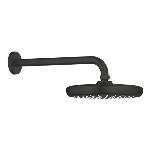 Grohe Tempesta 210 fejzuhany zuhanykarral 286 mm, 1 funkciós, matt fekete 1022182430