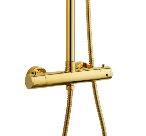 Invena Gold termosztátos zuhanyrendszer, arany szín AU-16-009-X