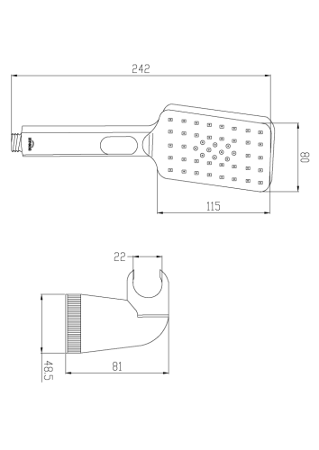 Invena Nyks zuhanyszett, króm AU-32-M01-G