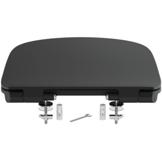 Ideal Standard Tesi Slim lassú záródású wc ülőke, matt fekete T3527V3