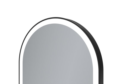 AREZZO design ovális 40x90 cm okos LED tükör, matt fekete AR-3056BL
