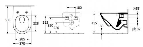 Villeroy & Boch Subway 3.0 Twistflush Kombipack CeramicPlus felülettel (wc csésze ülőkével), fehér 4670TSR1