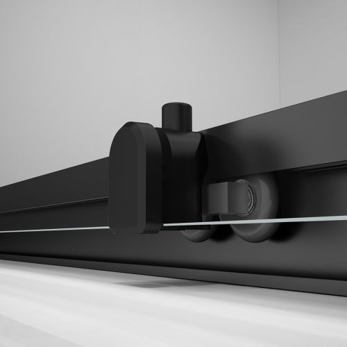 Sapho POLYSAN EASY LINE BLACK 160 cm tolóajtó transzparent üveggel, matt fekete EL1815B