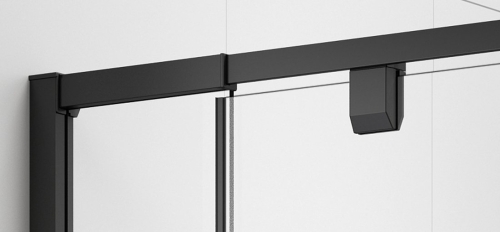Sapho POLYSAN EASY LINE BLACK 88-102 cm nyílóajtó transzparent üveggel, matt fekete EL1715B