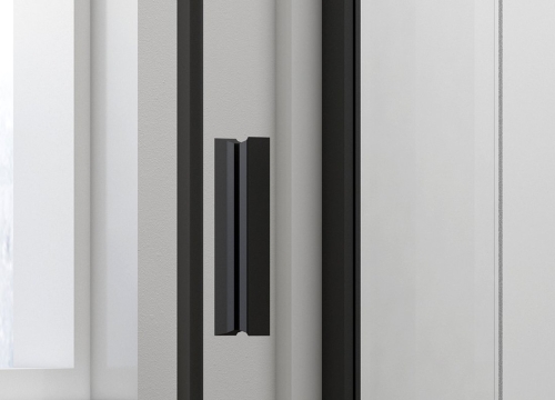 Sapho POLYSAN EASY LINE BLACK 88-102 cm nyílóajtó transzparent üveggel, matt fekete EL1715B