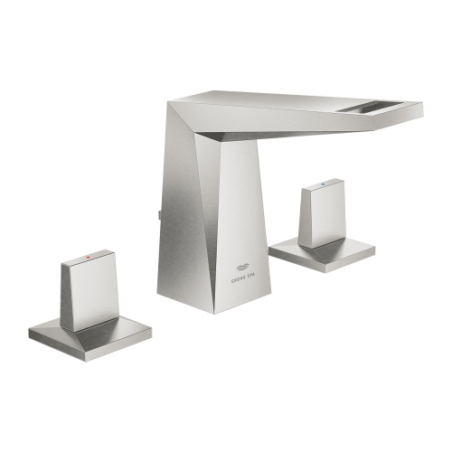 Grohe Allure Brilliant 3-lyukas mosdócsaptelep, M-es méret, supersteel 20626DC0