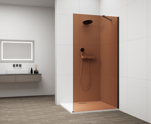 Sapho POLYSAN ESCA Walk-In fali profil, matt fekete ES8025