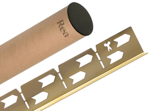 Rea lejtéskialakító szegély épített zuhanyhoz 100 cm jobbos, arany szín REA-K3215