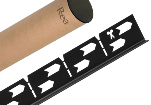 Rea lejtéskialakító szegély épített zuhanyhoz 120 cm jobbos, matt fekete REA-K3201