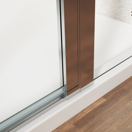 Sapho GELCO LORO 120 cm fix részes nyílóajtó transzparent üveggel, króm GN4612